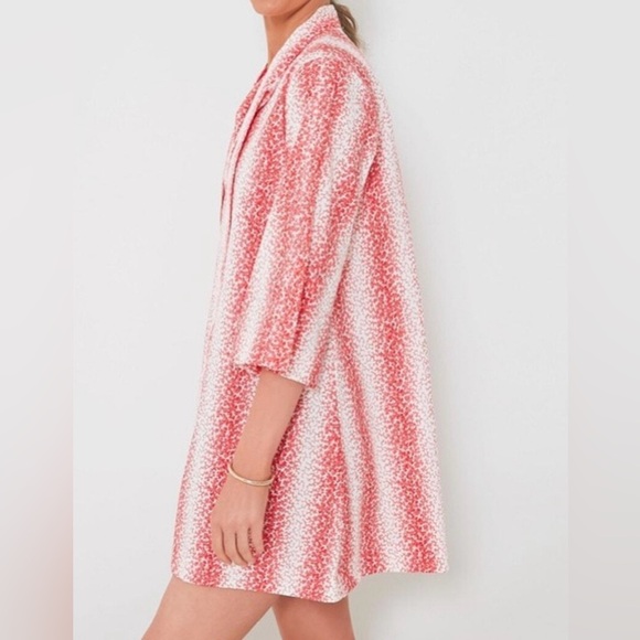 NWT Tuckernuck Speckled Coral Poplin Marseille Caftan Woman’s XS - Picture 2 of 14
